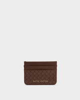 Nova Woven Texture Cardholder Chocolate