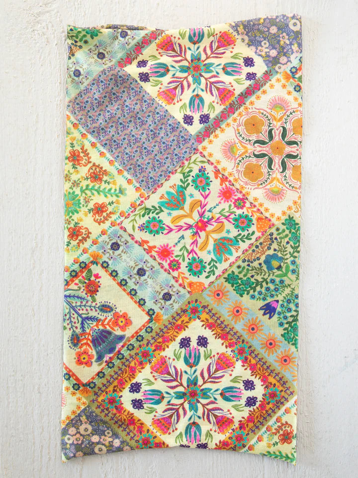 Full Boho Bandeau Mandala Patchwork Cream