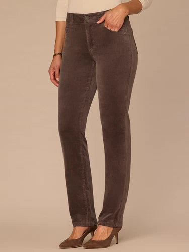 Ab Solution Corduroy Straight Leg Pants Espresso