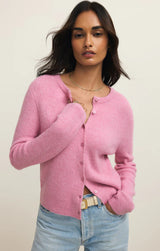 Medina Rib Cardigan Pink Crush