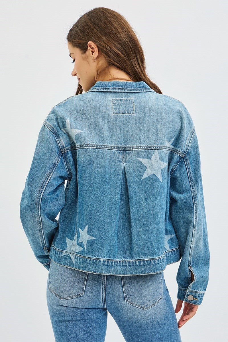 Big Star Printed Oversize Jacket Medium