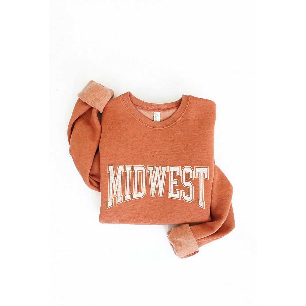 MIDWEST Arc Collegiate Crew Sweatshirt Autumn Leaf