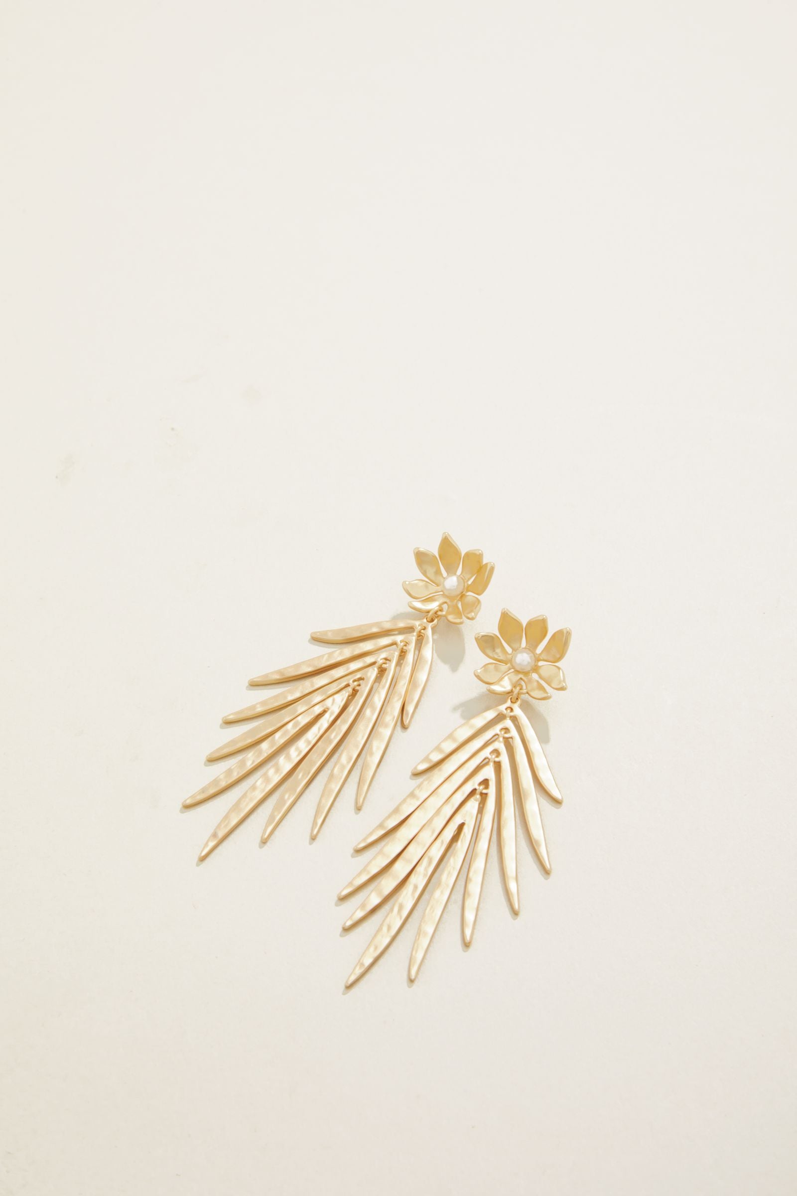 Swaying Frond Earrings - Gold
