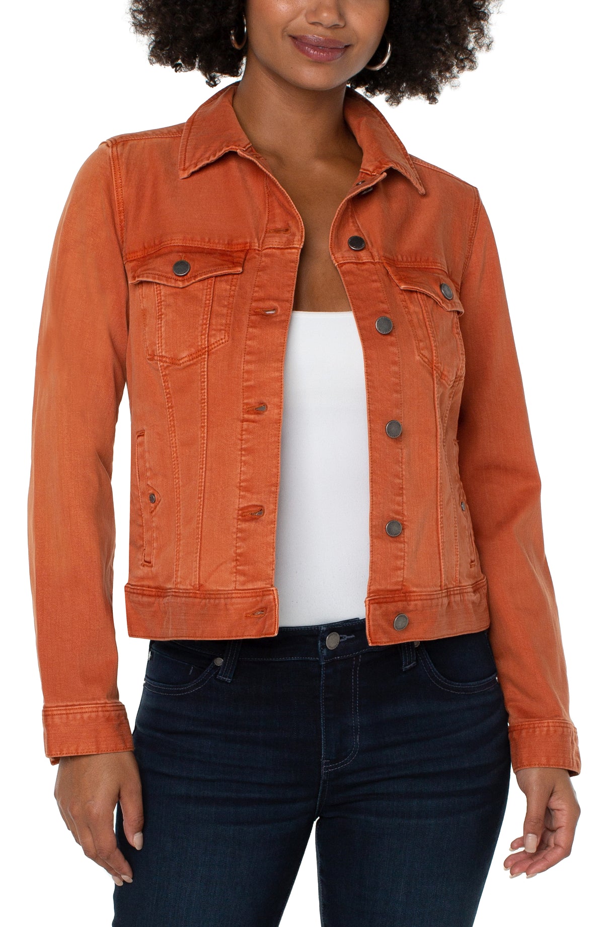 Classic Jean Jacket Orange Rust