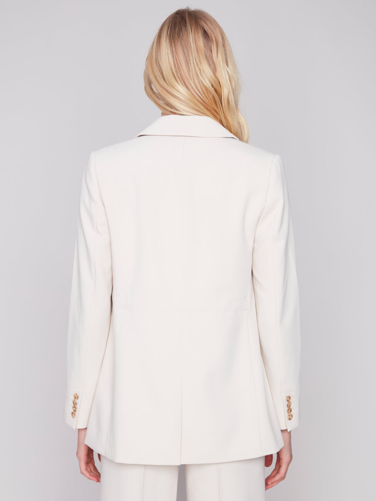 Single Button Air Flow Blazer Beige