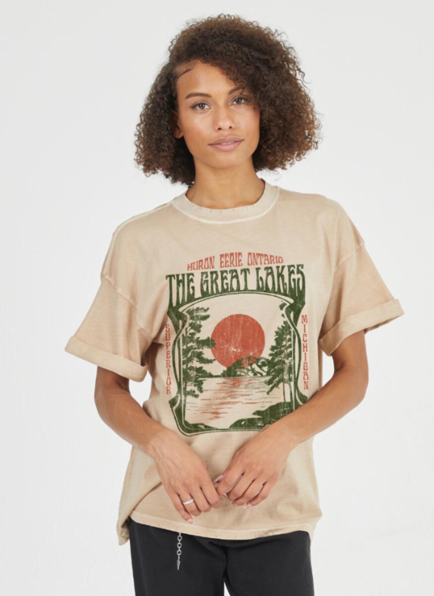 Great Lakes Sun Boyfriend Tee Sand