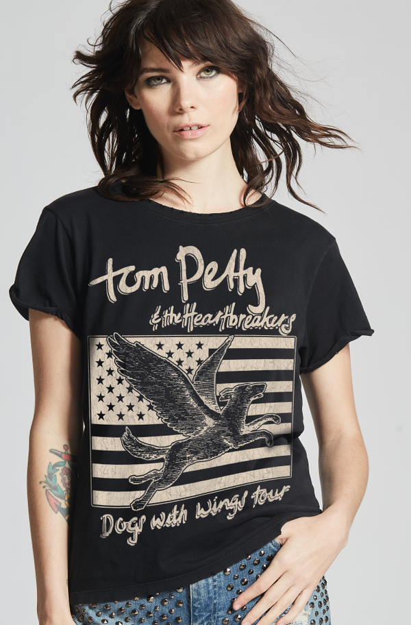 Tom Petty Dogs With Wings Tour Tee Black