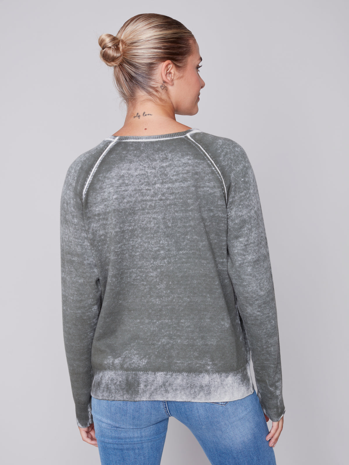 Washed Out Sweater Spruce