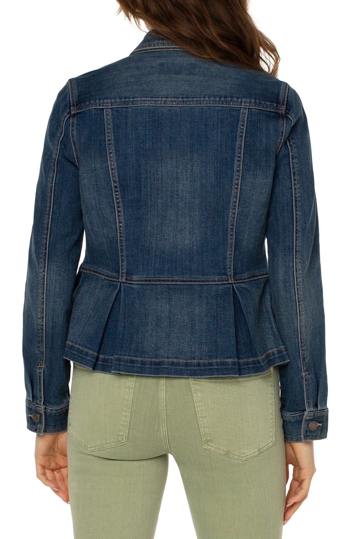 Collared Peplum Buttoned Jacket Seedling