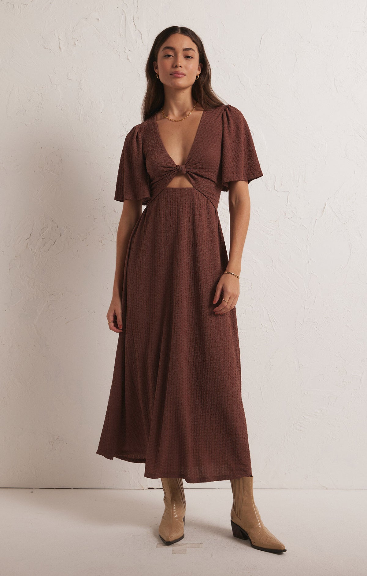 Mavis Midi Dress Whipped Mocha