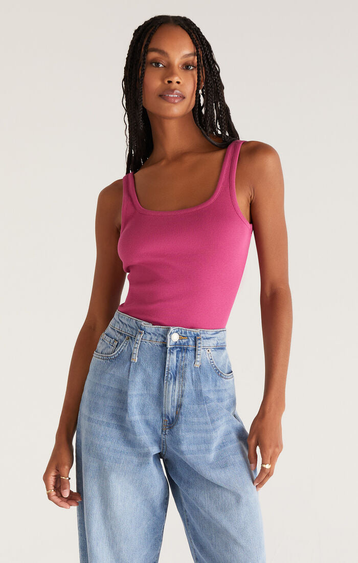 Audrey Rib Tank Sweet Plum