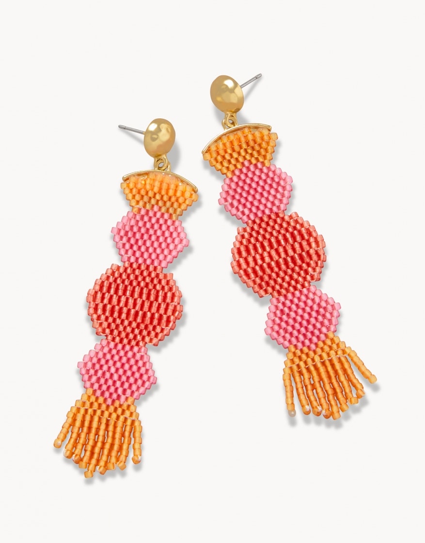Bitty Bead Earrings - Sunset