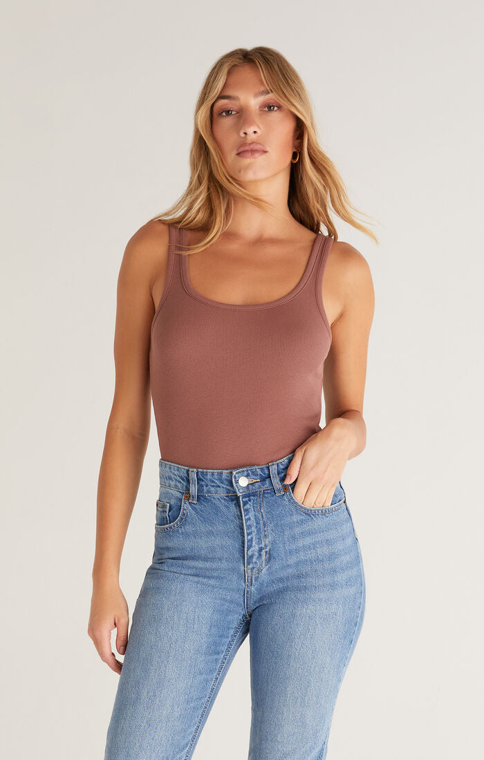 Audrey Rib Tank Whipped Mocha