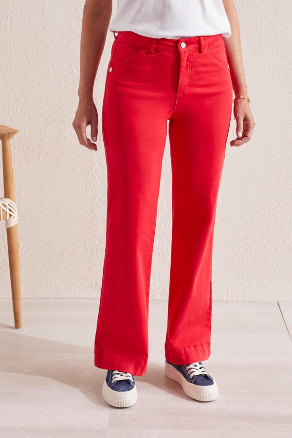 Fly Front Pants Poppy Red
