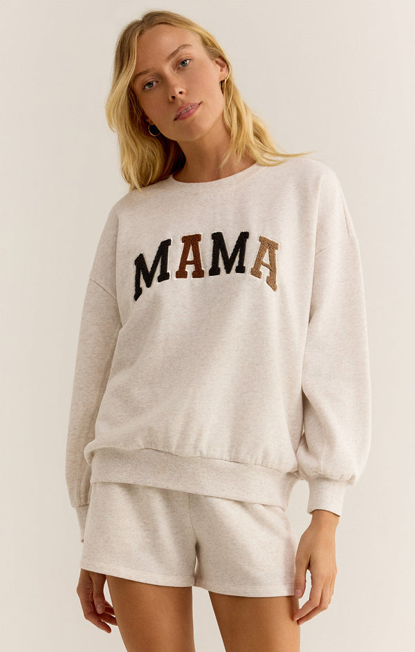 MAMA Boucle Sweatshirt Light Oatmeal