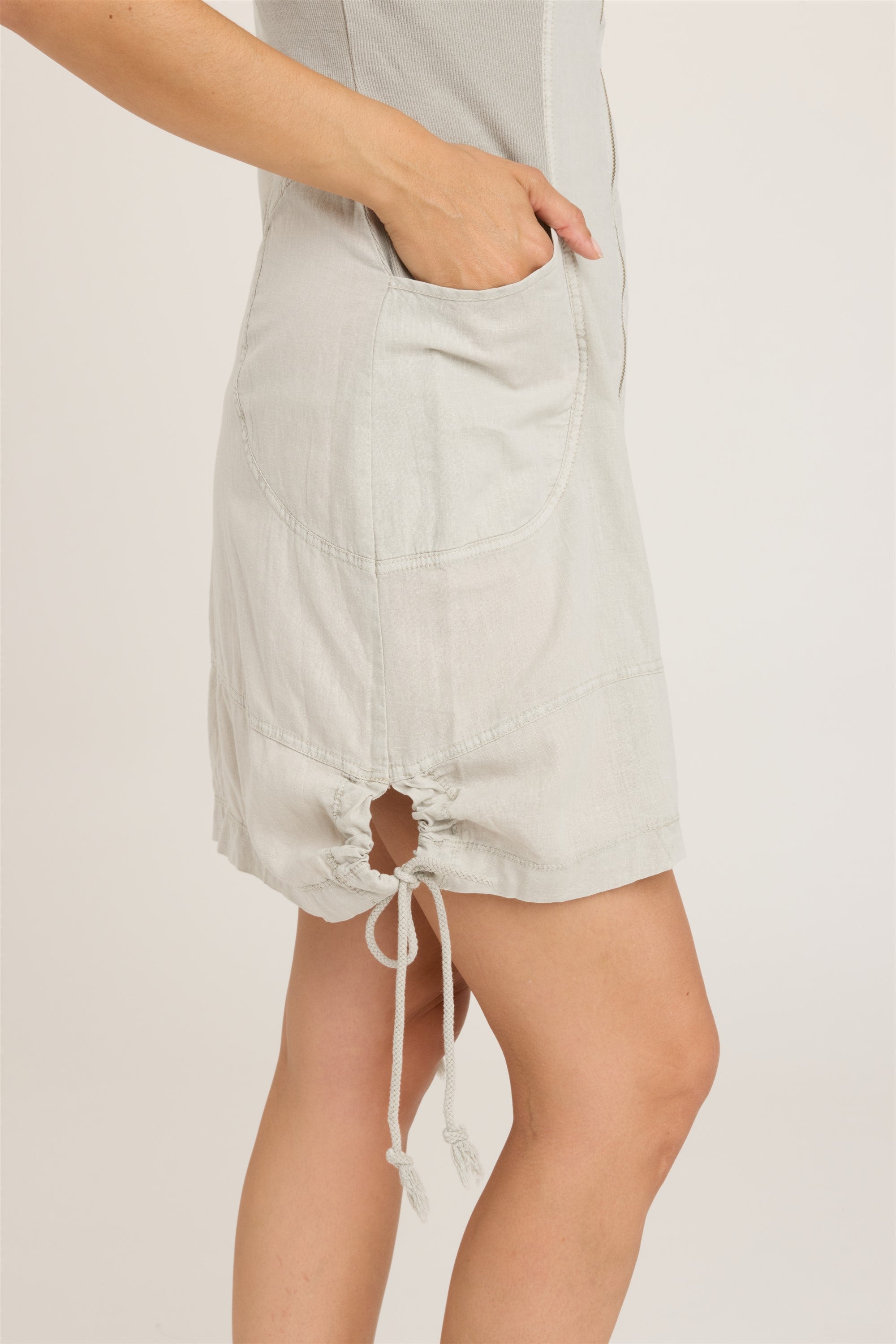 Linen Lenchen Jacket Dress Whitecap Pigment