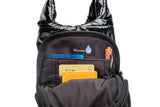 HydroBag Crossbody Black Glossy | Grey Black Stripe