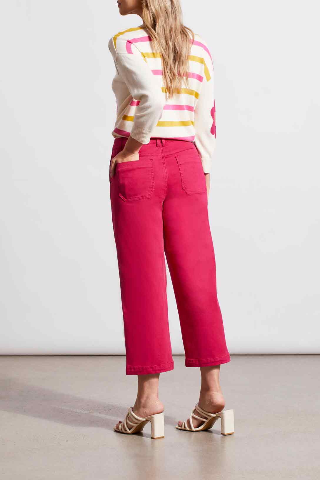 Audrey Button Fly Wide Leg Jeans Daiquiri
