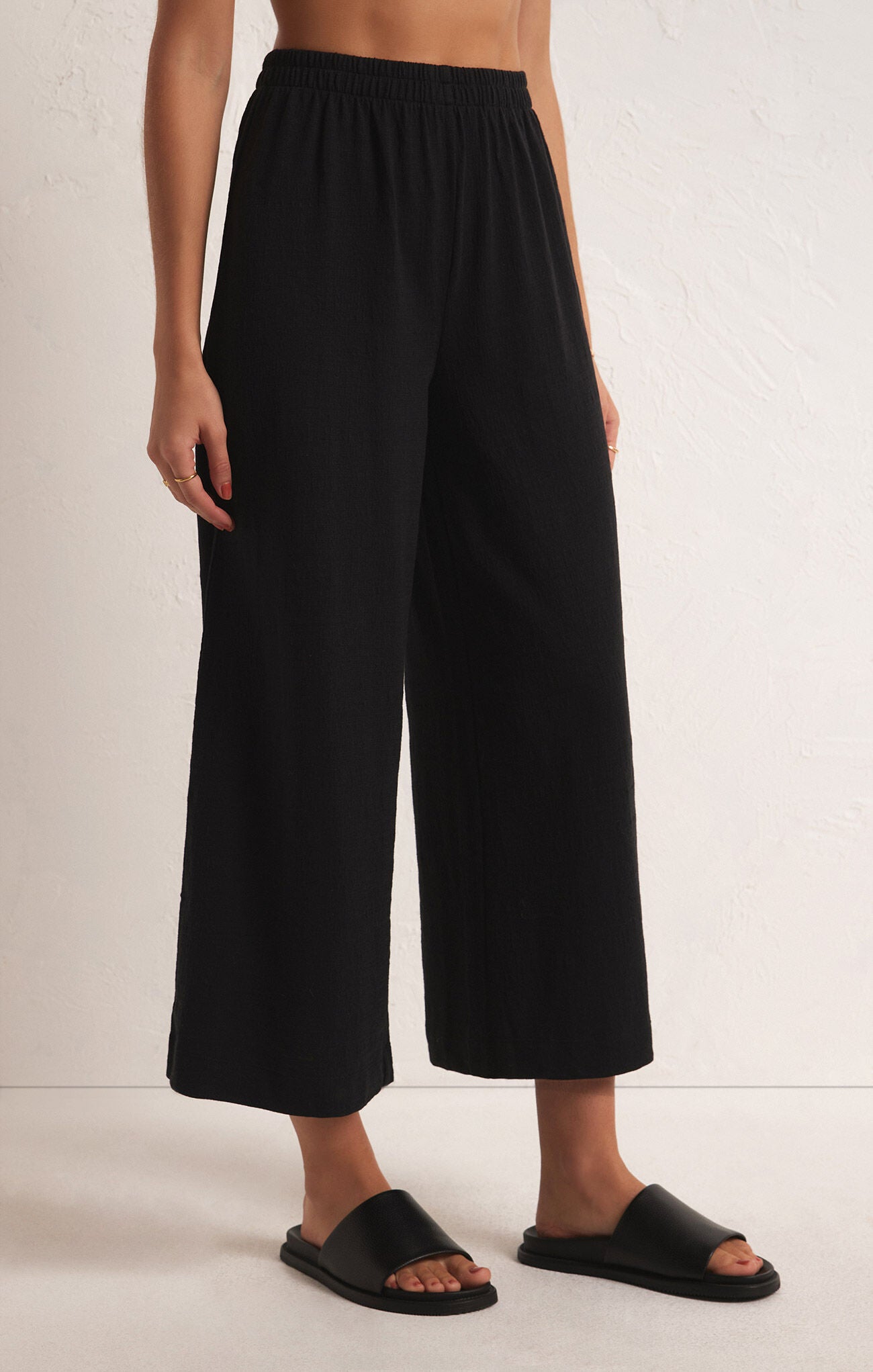 Scout Textured Slub Pants Black