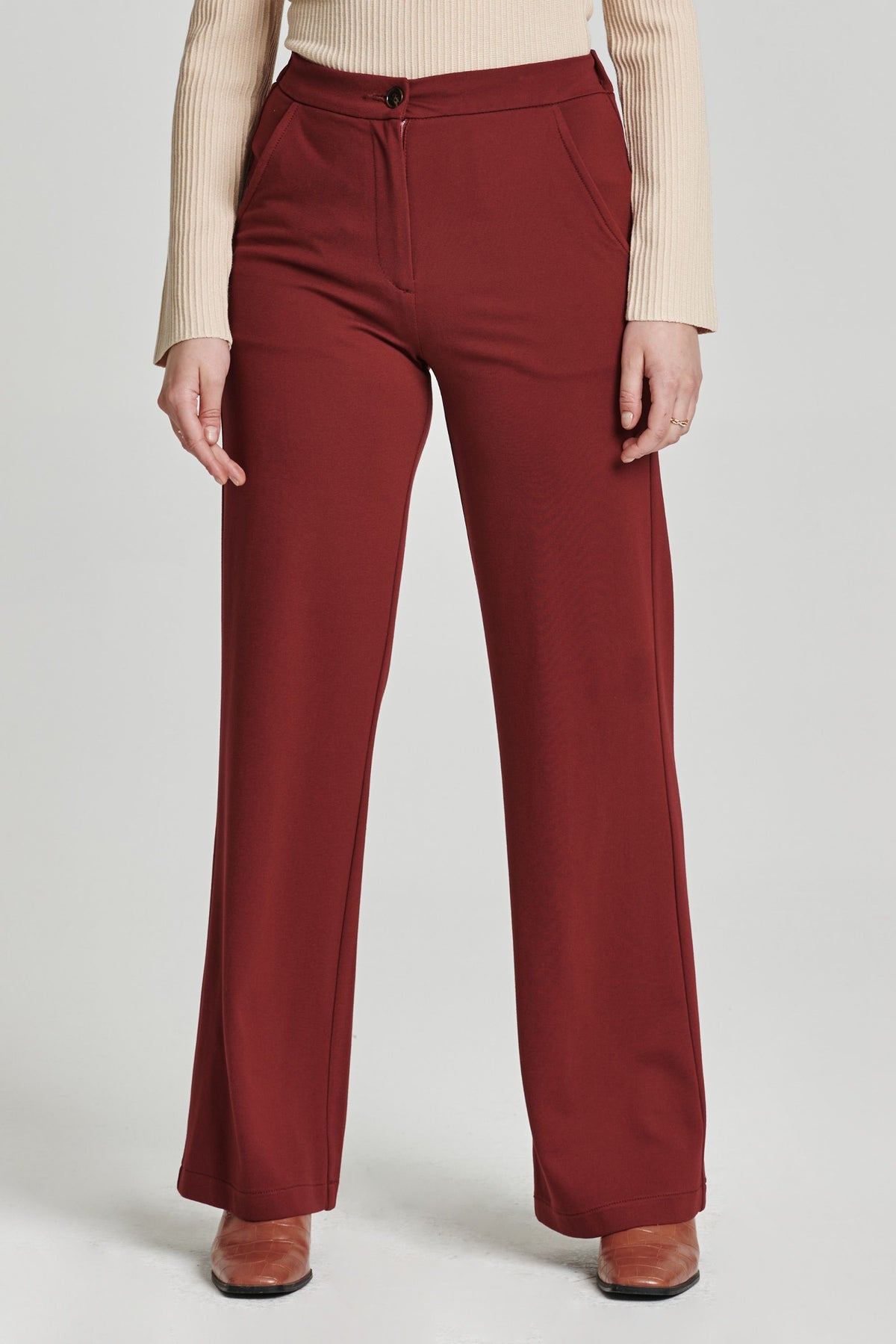 Bishop High Rise Wide Leg Pant Vino