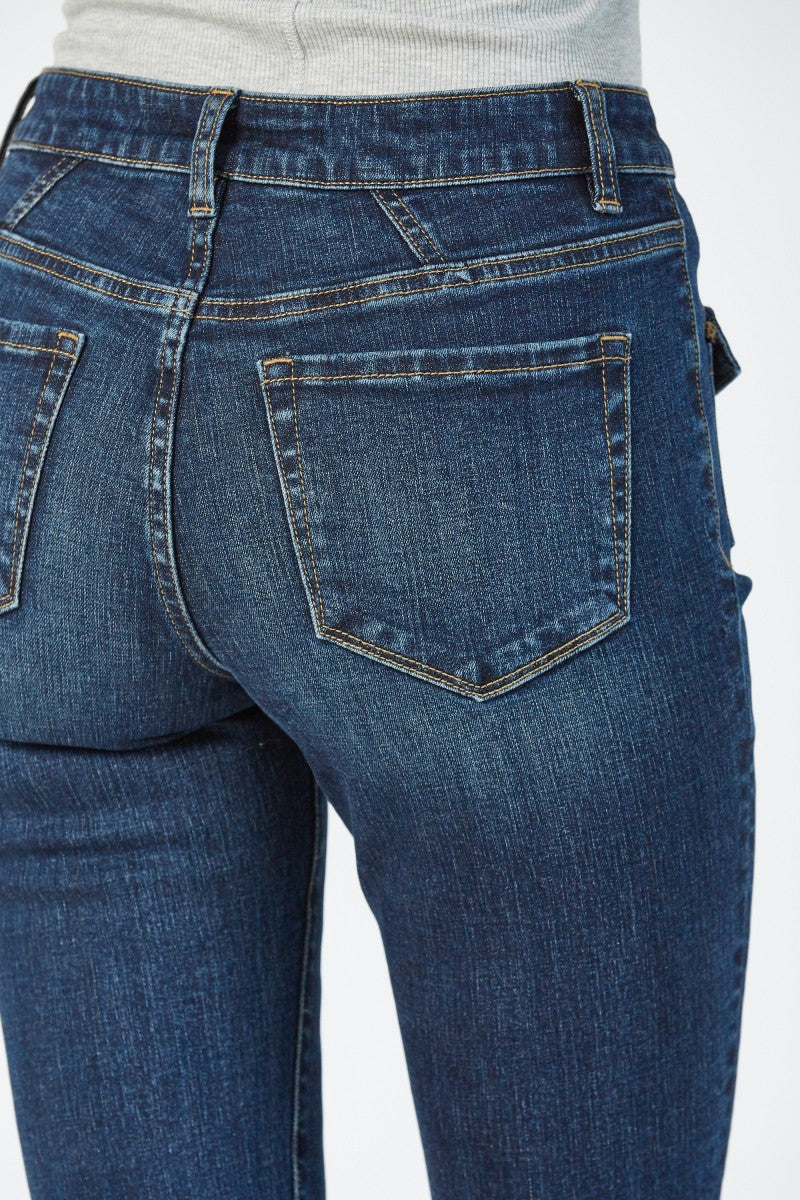 Mid Rise Front Pocket Flare Jeans Marina
