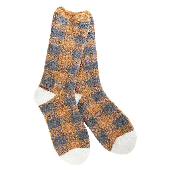 Cozy Crew Sock Fall Gingham
