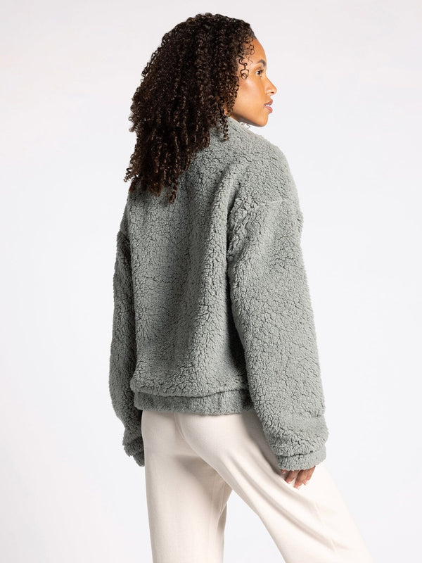 Grey clearance sherpa pullover