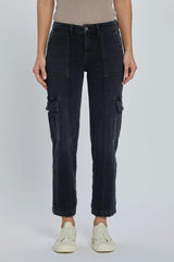 Tracey Cropped Cargo Black