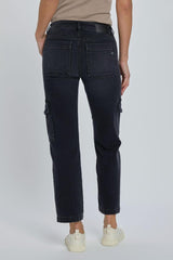 Tracey Cropped Cargo Black