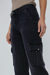 Tracey Cropped Cargo Black
