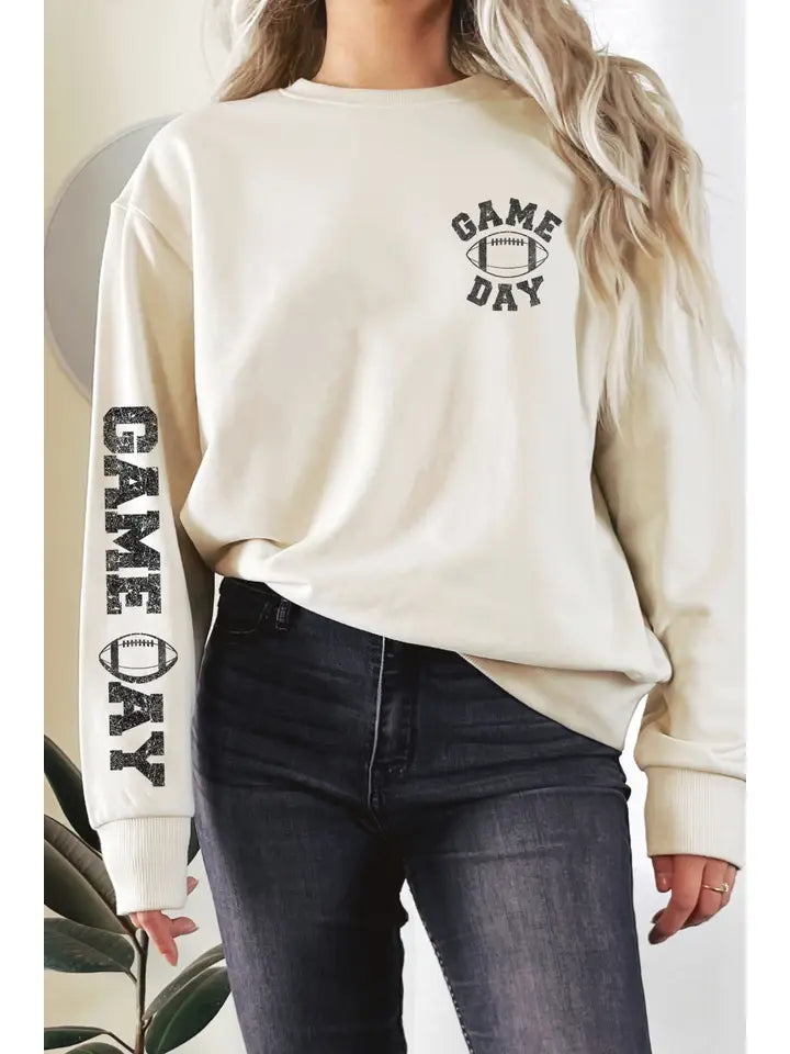 Game Day Puff Graphic Terry Sweatshirt Oat