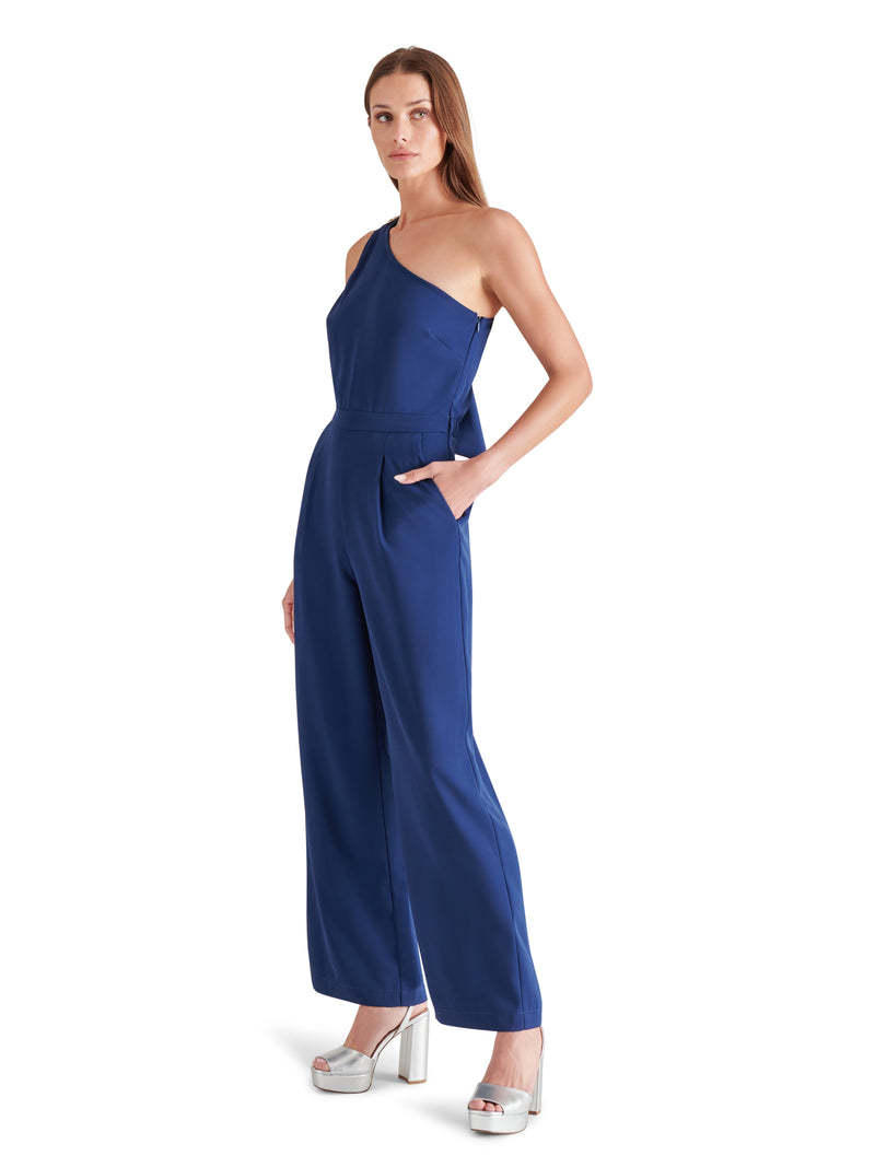 Esmeralda One Shoulder Jumpsuit Medieval Blue