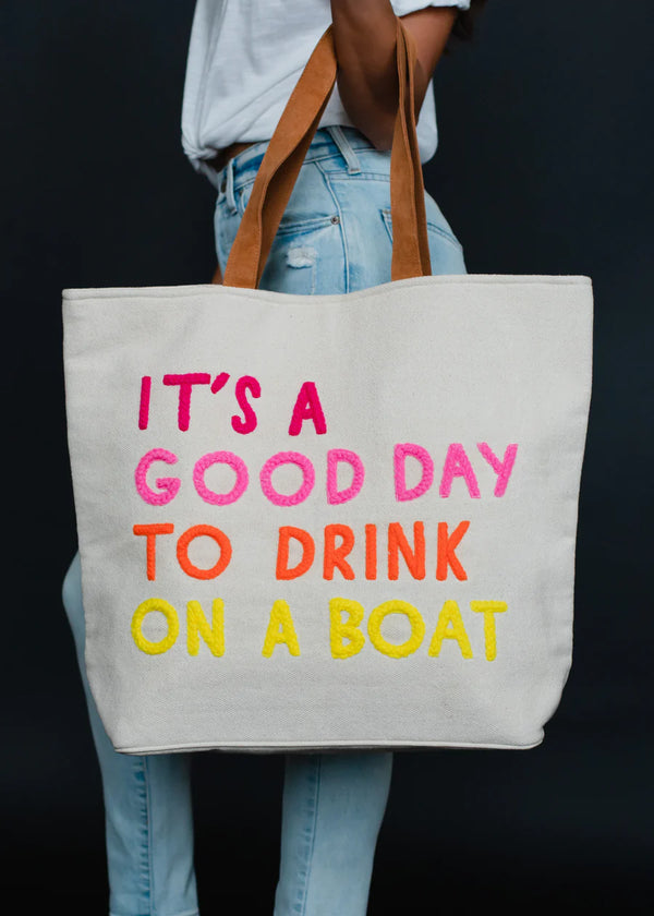 Drink On A Boat Textured Tote
