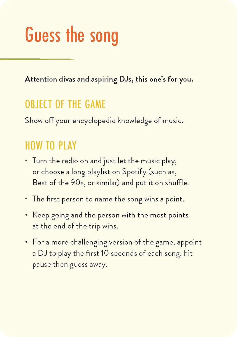 Road Trip Games: 50 Fun Games to Play In The Car