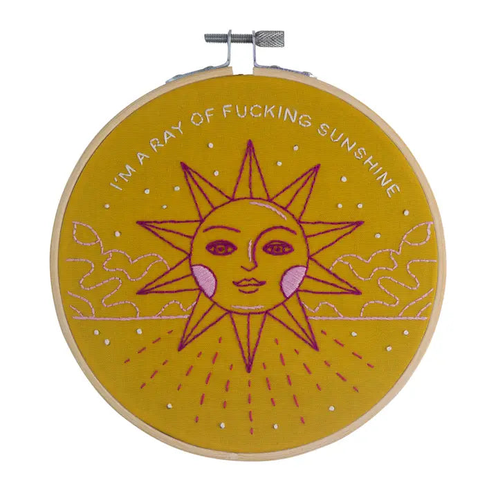 I'm A Ray Of Fucking Sunshine Embroidery Kit
