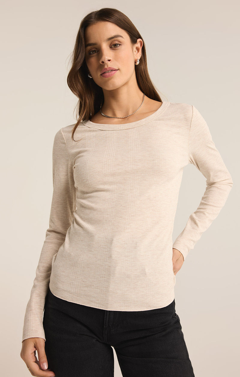 Variegated Layer Top Light Oatmeal Heather