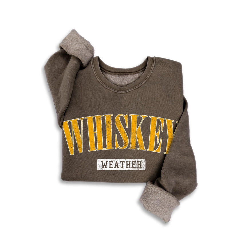 Whiskey Weather Collegiate Sweatshirt Mineral Brown