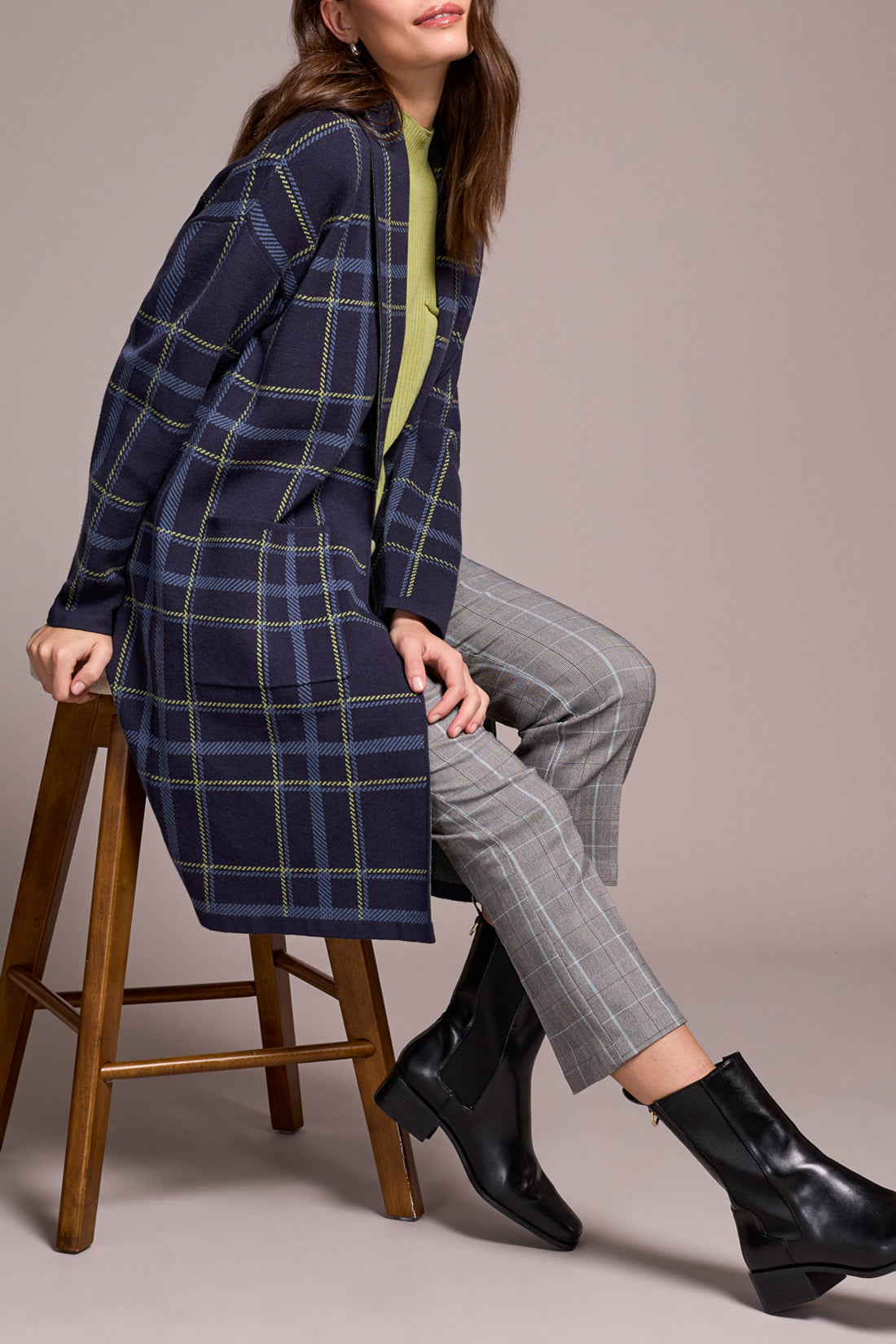 Pocket Front Coatigan Sapphire