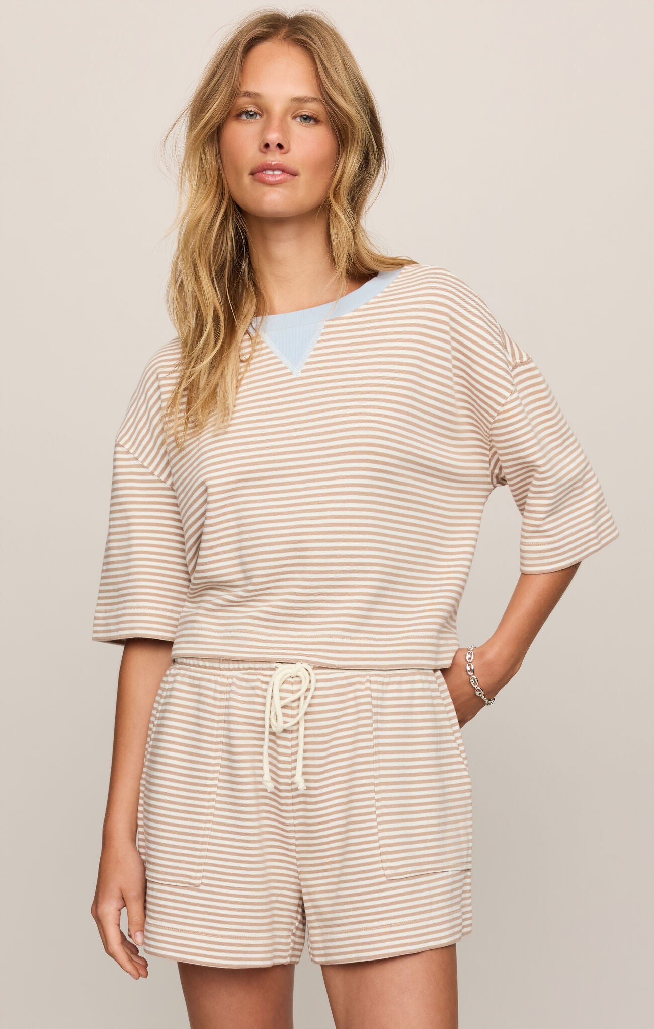 Check In Striped Top Iced Coffee