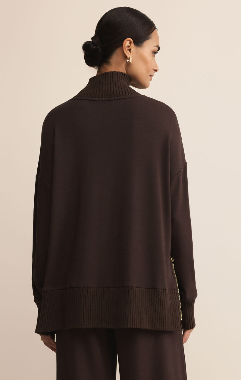 Sable Rib Sweatshirt Chocolate Cherry