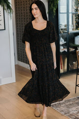 The Wyoming Midi Dress Midnight Noel