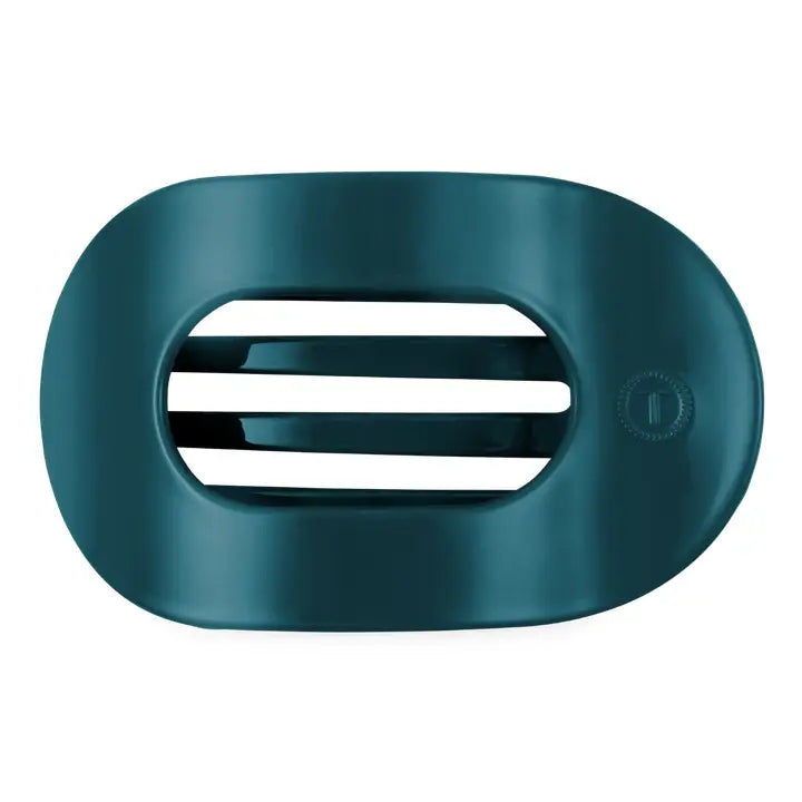 Teleties Large Flat Round Clip Teal with It