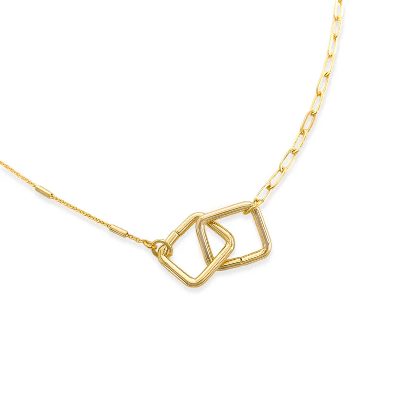 Dainty Square Links Necklace