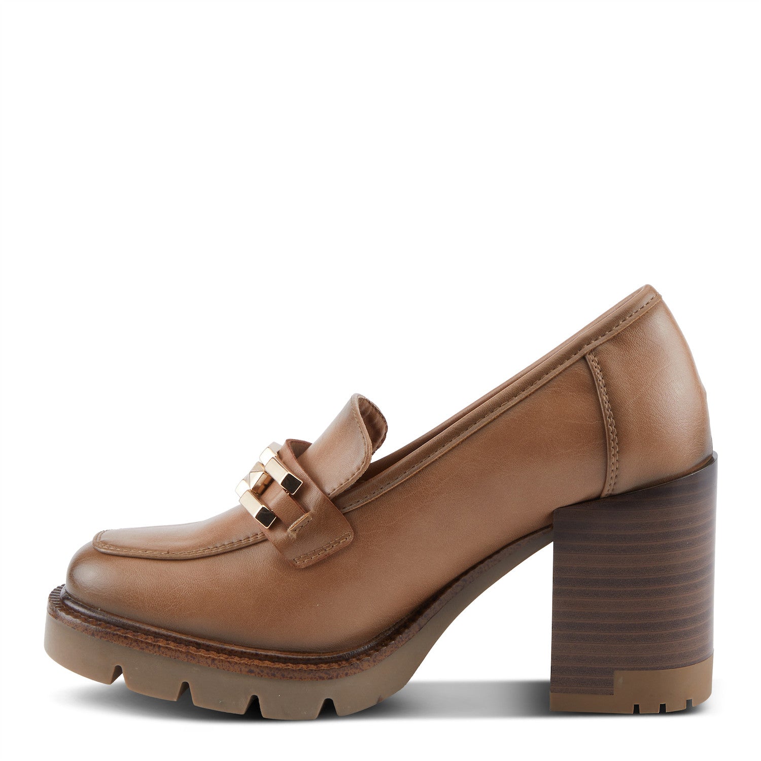 Dajah Heeled Loafers Tan
