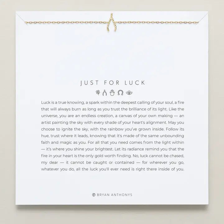 Just For Luck Wishbone Necklace