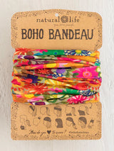 Full Boho Bandeau Floral Printed Blue Cream