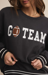 Oversized Go Team Sweatshirt Black Sand