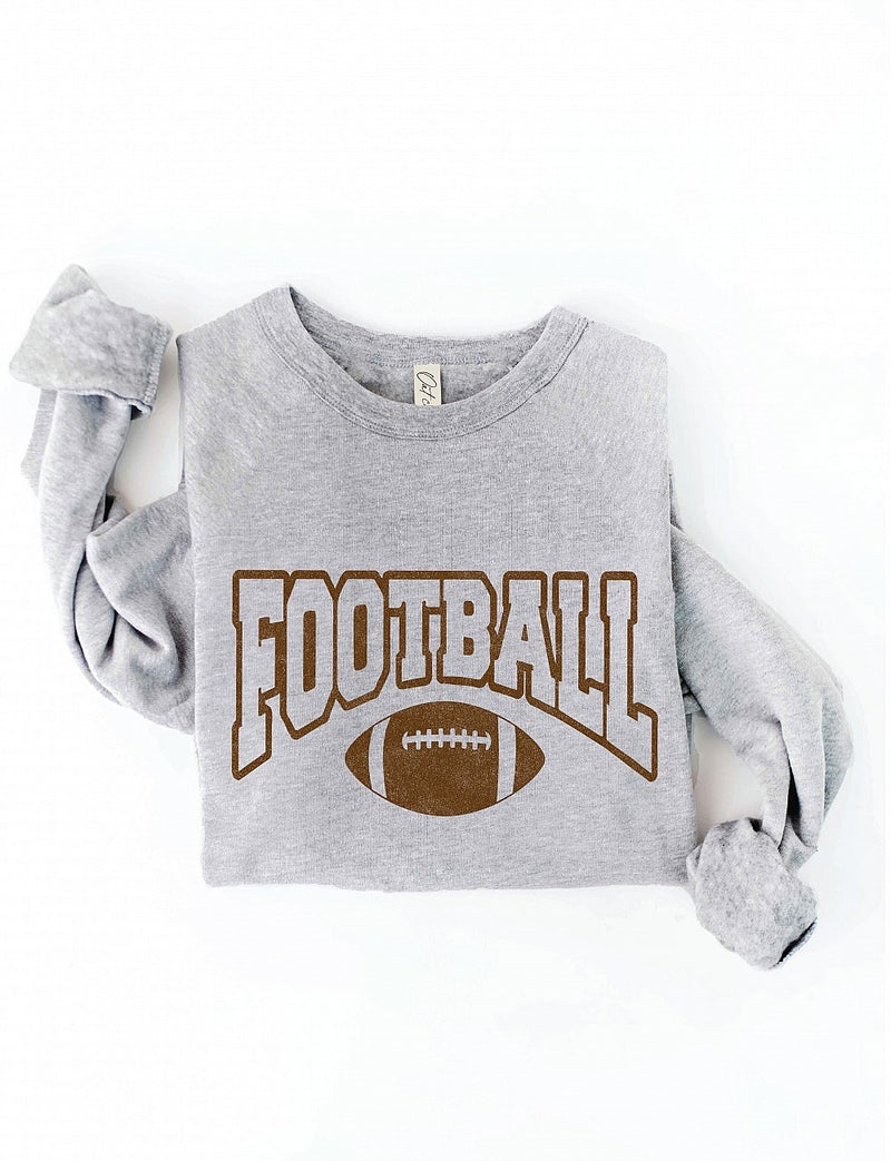 Football University Graphic Sweatshirt Athletic Heather