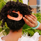 Teleties Large Flat Round Clip Dreamsicle
