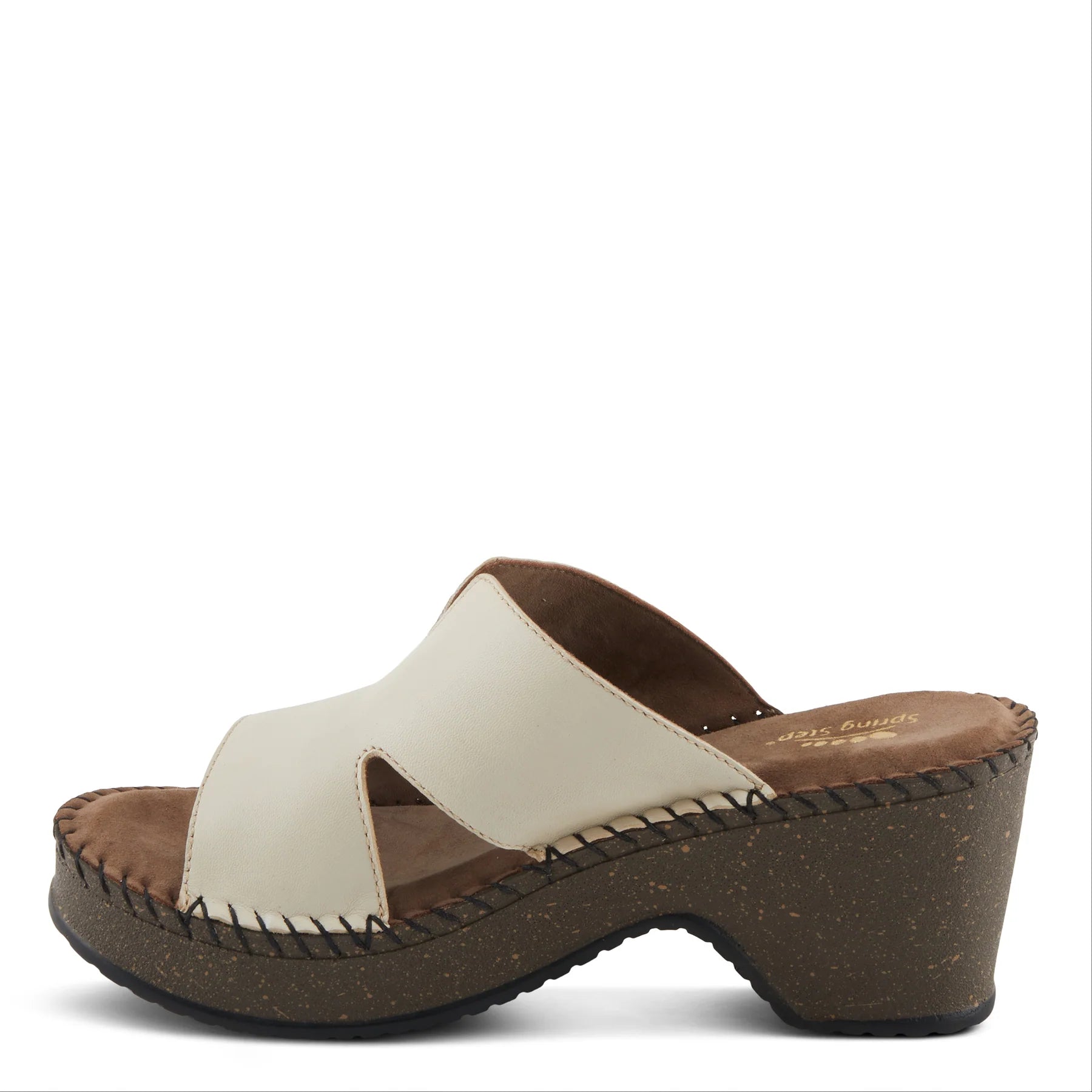 Deltana Heeled Sandals Bone